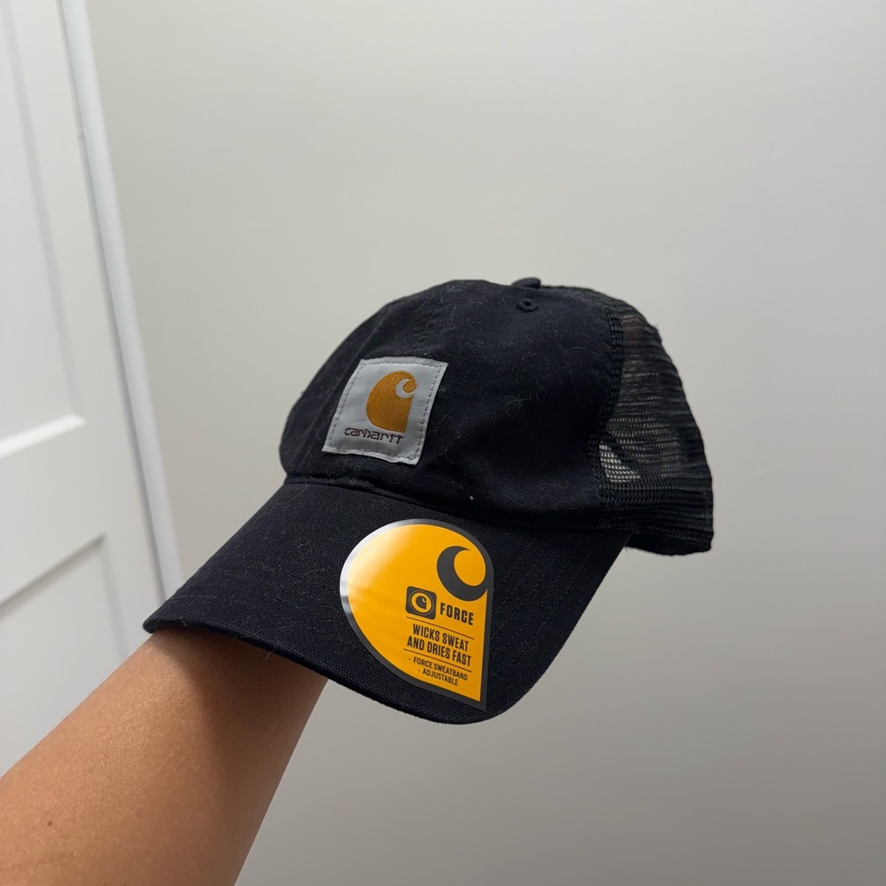Carhartt Black Canvas Mesh-Back Cap (OS)